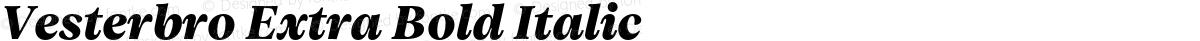 Vesterbro Extra Bold Italic