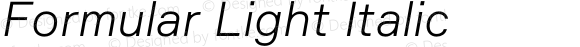 Formular Light Italic