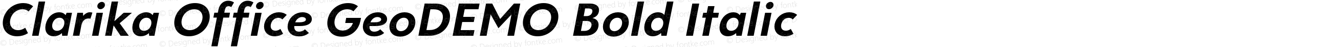 Clarika Office GeoDEMO Bold Italic