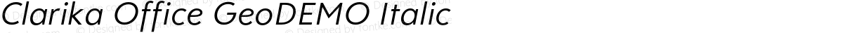 Clarika Office GeoDEMO Italic