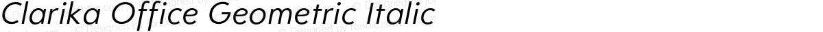 Clarika Office Geometric Italic