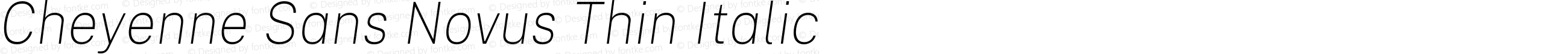 Cheyenne Sans Novus Thin Italic