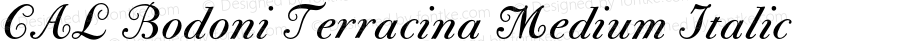 CAL Bodoni Terracina Medium Italic