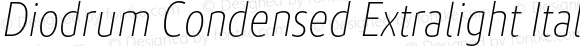 Diodrum Condensed Extralight Italic