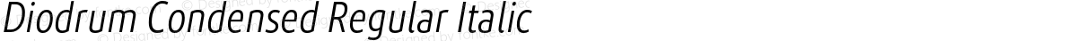 Diodrum Condensed Regular Italic
