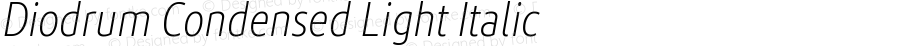 Diodrum Condensed Light Italic