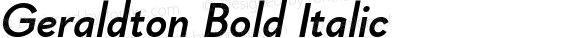 Geraldton Bold Italic
