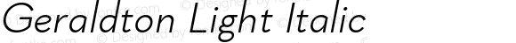 Geraldton Light Italic