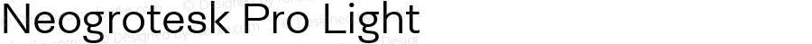 Neogrotesk Pro Light