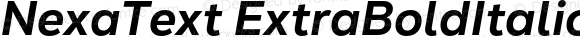 NexaText ExtraBoldItalic