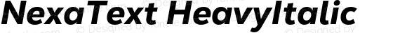 NexaText HeavyItalic