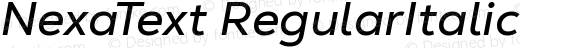 NexaText RegularItalic