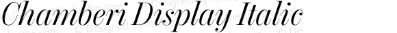 Chamberi Display Italic