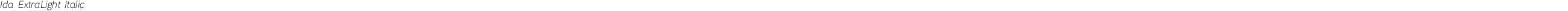 Ida ExtraLight Italic