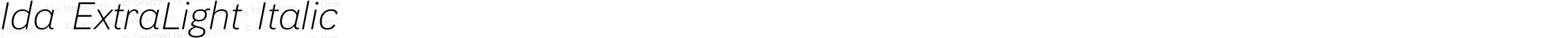 Ida ExtraLight Italic