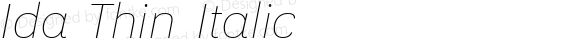 Ida Thin Italic