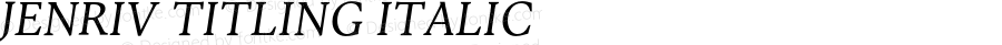 Jenriv Titling Italic