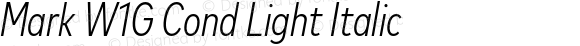 Mark W1G Cond Light Italic