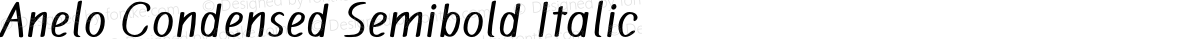 Anelo Condensed Semibold Italic