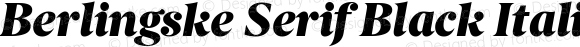 Berlingske Serif Black Italic