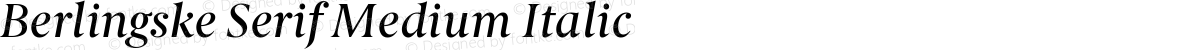 Berlingske Serif Medium Italic