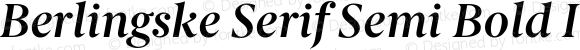 Berlingske Serif Semi Bold Italic