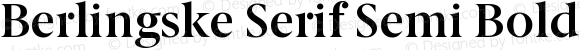 Berlingske Serif Semi Bold
