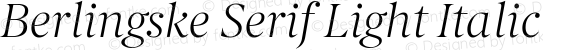 Berlingske Serif Light Italic