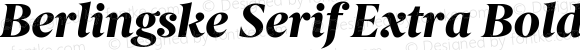 Berlingske Serif Extra Bold Italic