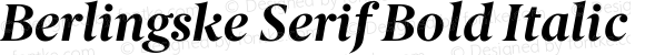 Berlingske Serif Bold Italic