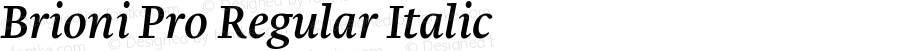 Brioni Pro Regular Italic Version 2.000