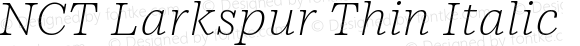 NCTLarkspur-ThinItalic