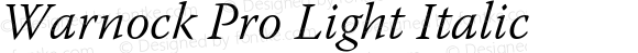 Warnock Pro Light Italic