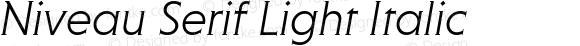 Niveau Serif Light Italic