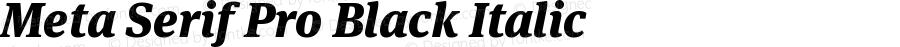 Meta Serif Pro Black Italic