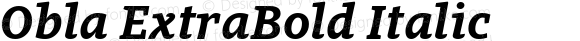 Obla ExtraBold Italic