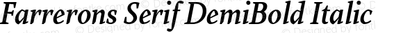 Farrerons Serif DemiBold Italic