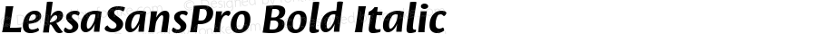 LeksaSansPro Bold Italic