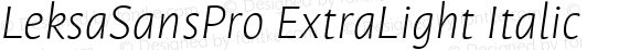LeksaSansPro ExtraLight Italic