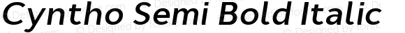 Cyntho Semi Bold Italic