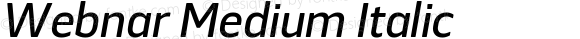 Webnar Medium Italic