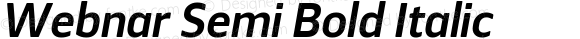 Webnar Semi Bold Italic