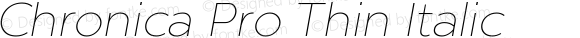 Chronica Pro Thin Italic