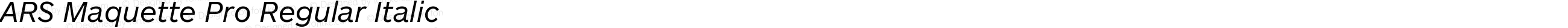 ARSMaquettePro-Italic