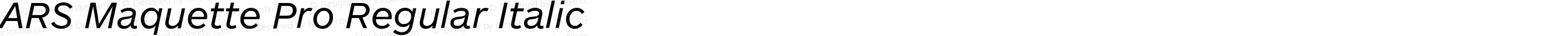 ARSMaquettePro-Italic