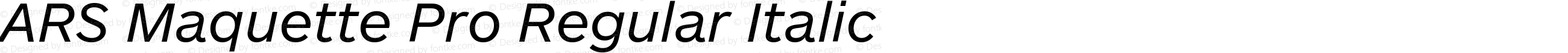 ARSMaquettePro-Italic