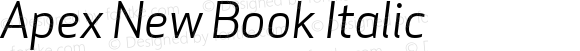 Apex New Book Italic Version 1.001 2006, Revised version replacing Apex Sans