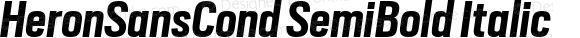 HeronSansCond SemiBold Italic