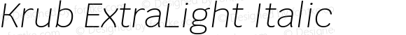 Krub ExtraLight Italic
