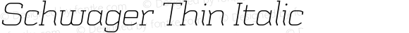 Schwager Thin Italic